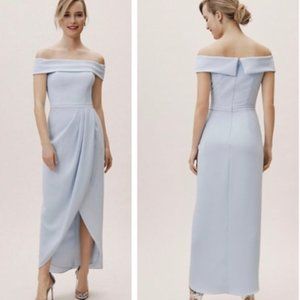 NWT BHLDN Anthropologie "Thompson" Off the Shoulder Dress, Light Blue, Size 10